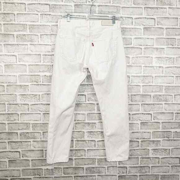 RE/DONE x LEVI'S Straight Skinny Denim Jeans white Distressed Rip Size 29 - Picture 3 of 16